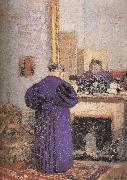 In front of the fireplace vuillard mother